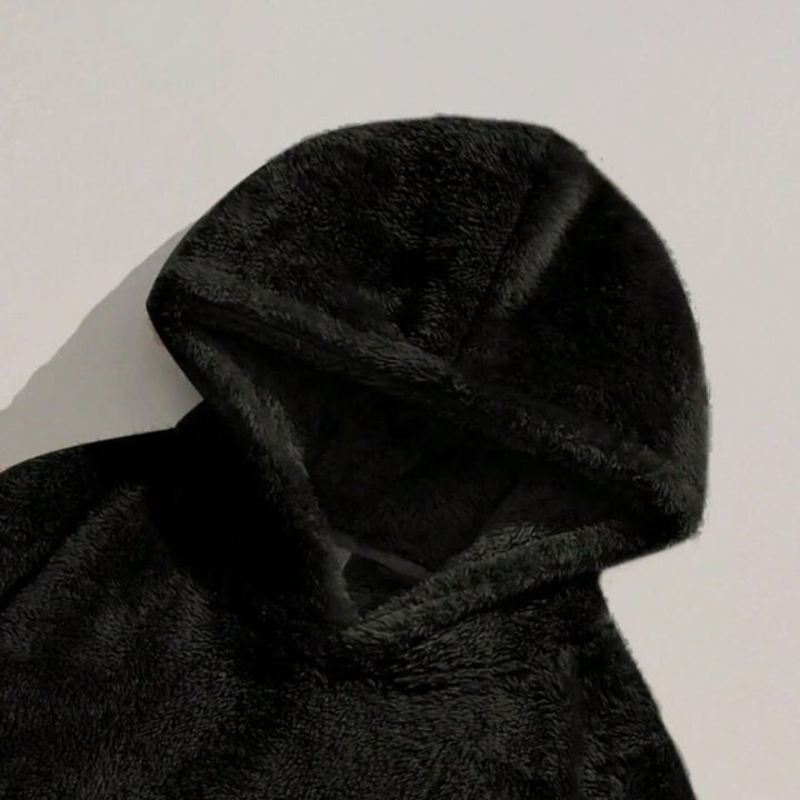 Oversized Fleece Hoodie with Kangaroo Pocket