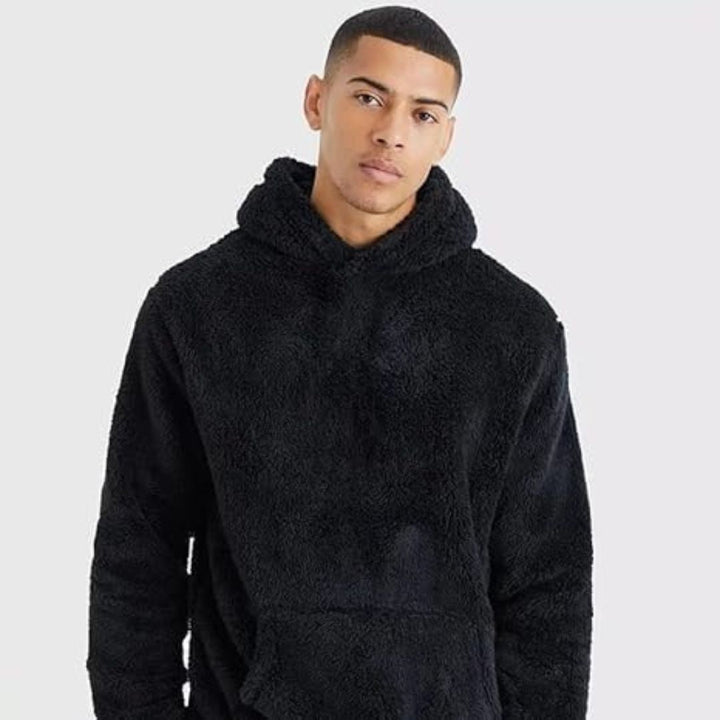 Oversized Fleece Hoodie with Kangaroo Pocket