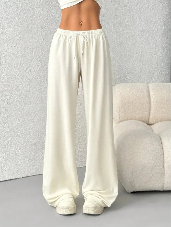 High Waisted Wide Leg Jogging Pants