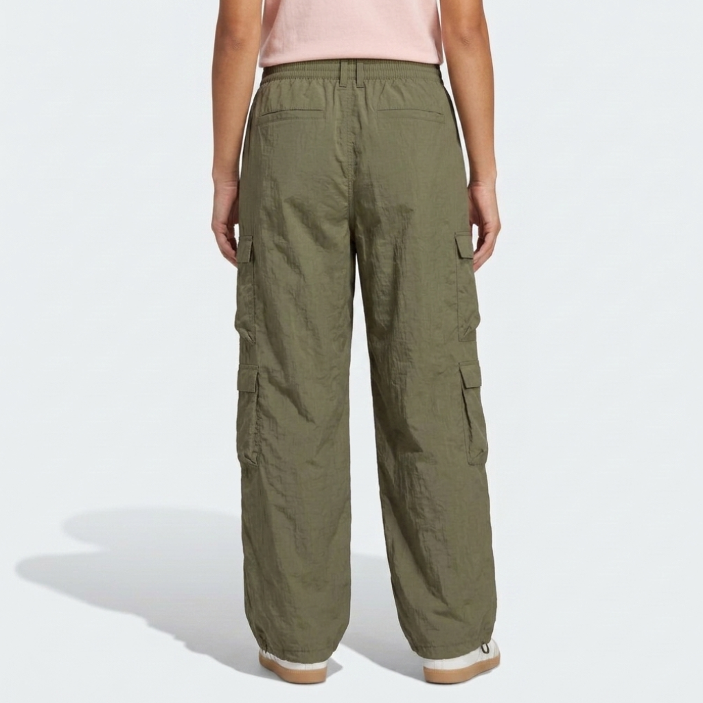 Women's Parachute Cargo Pants with Cinched Ankle