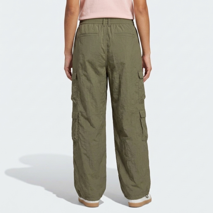 Women's Parachute Cargo Pants with Cinched Ankle