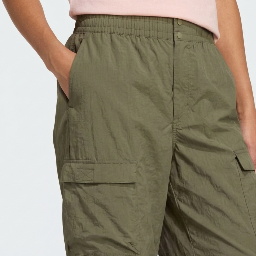 Women's Parachute Cargo Pants with Cinched Ankle