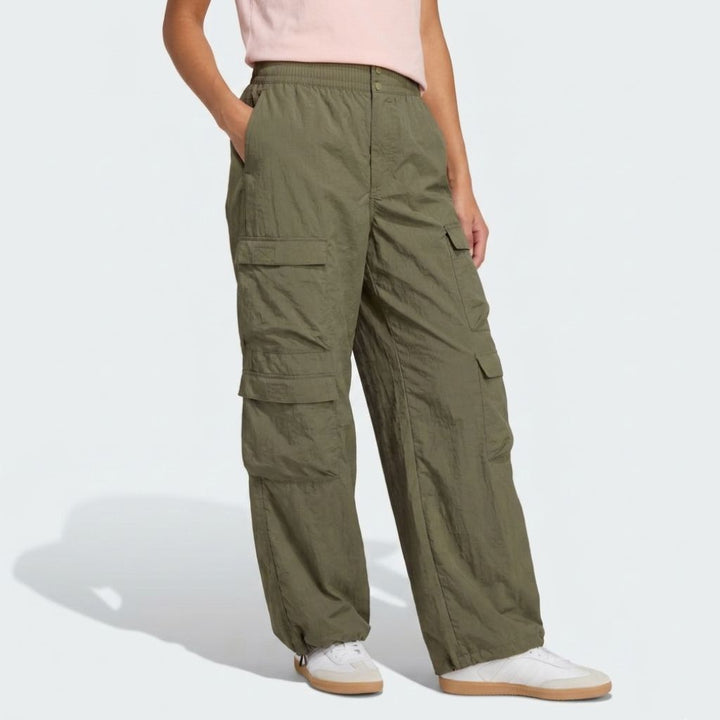 Women's Parachute Cargo Pants with Cinched Ankle