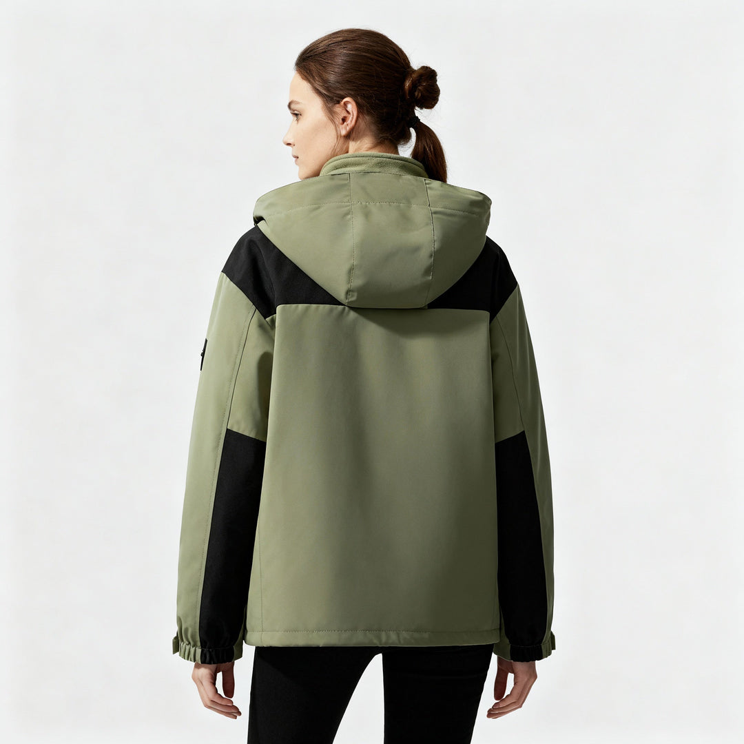 Women's 3-in-1 Fleece-Lined Winter Jacket with Hood