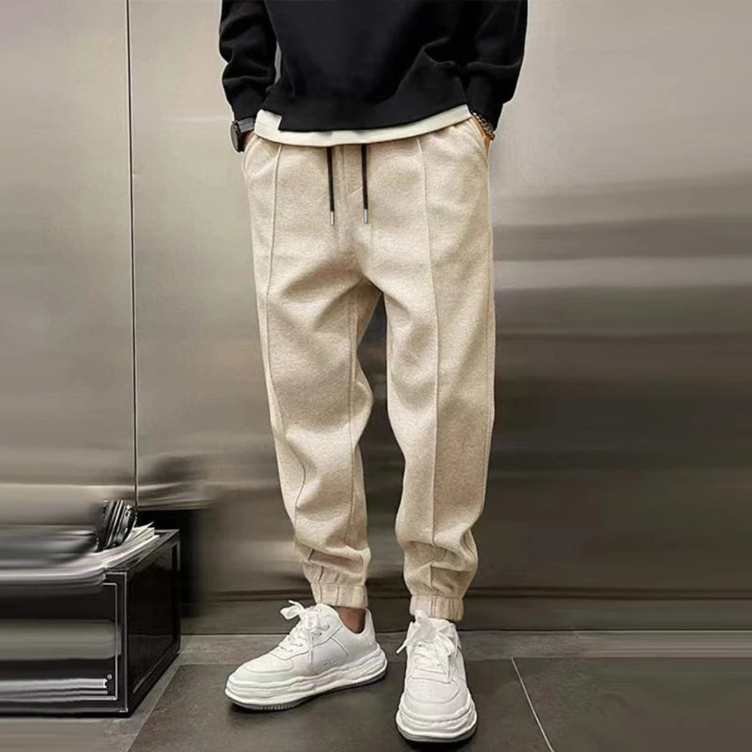 Men's Drawstring Jogger Sweatpants with Ribbed Cuffs