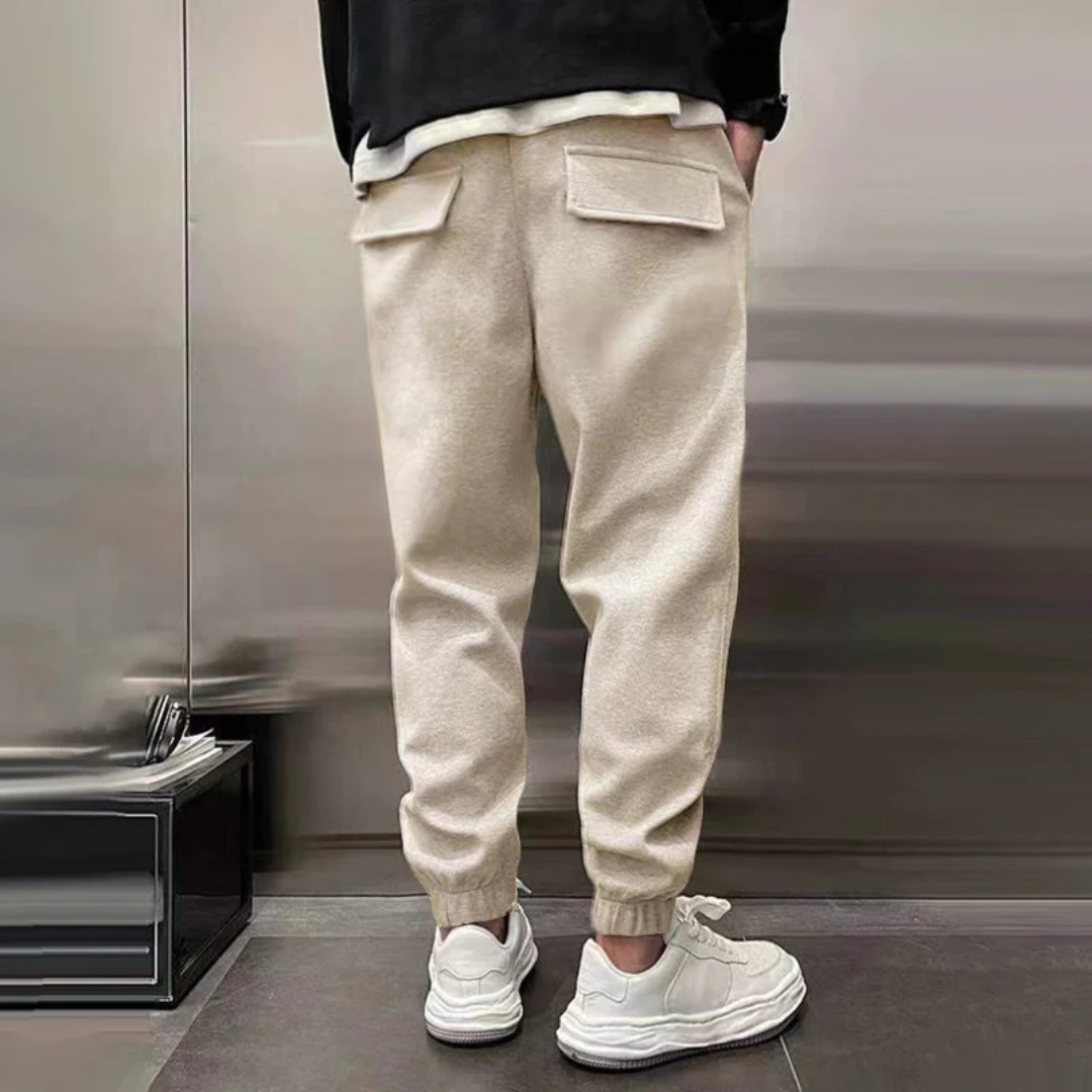 Men's Drawstring Jogger Sweatpants with Ribbed Cuffs