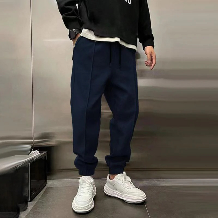Men's Drawstring Jogger Sweatpants with Ribbed Cuffs