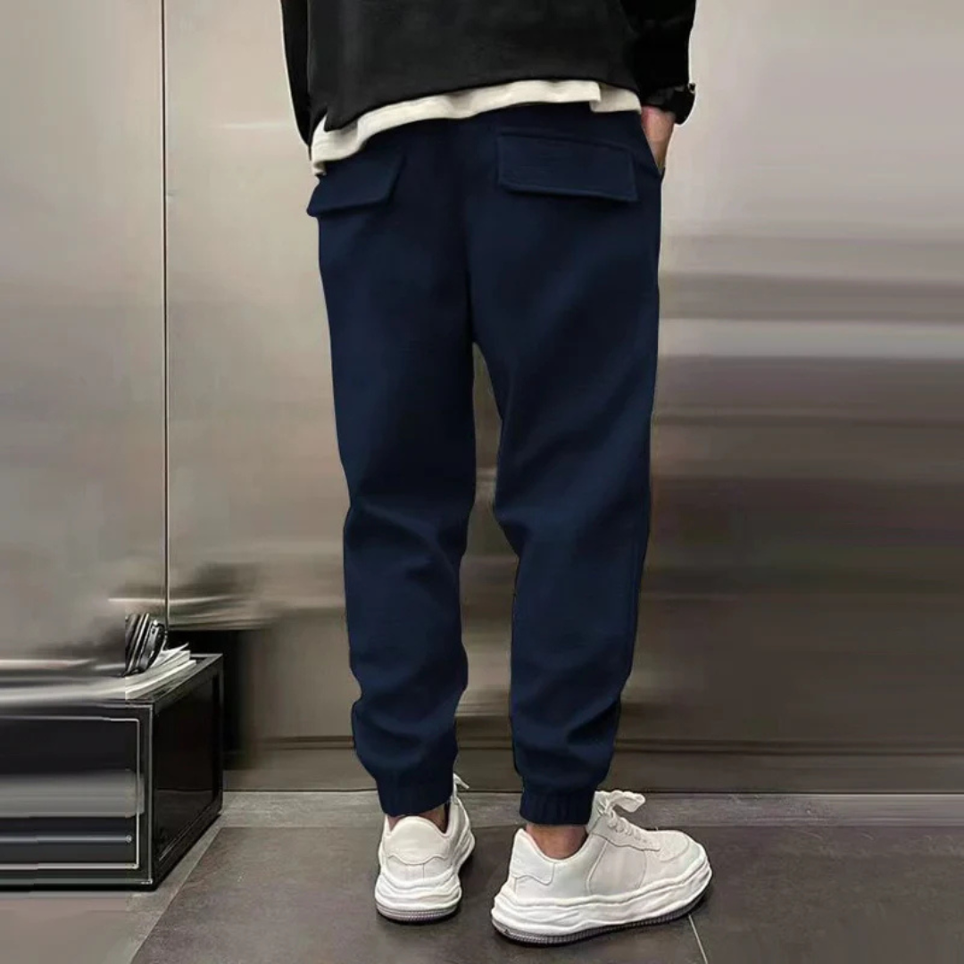 Men's Drawstring Jogger Sweatpants with Ribbed Cuffs