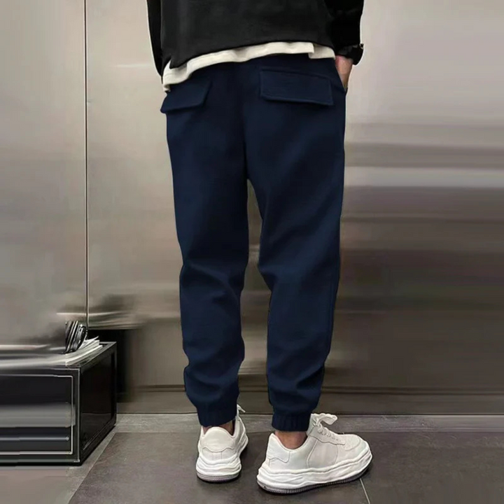 Men's Drawstring Jogger Sweatpants with Ribbed Cuffs