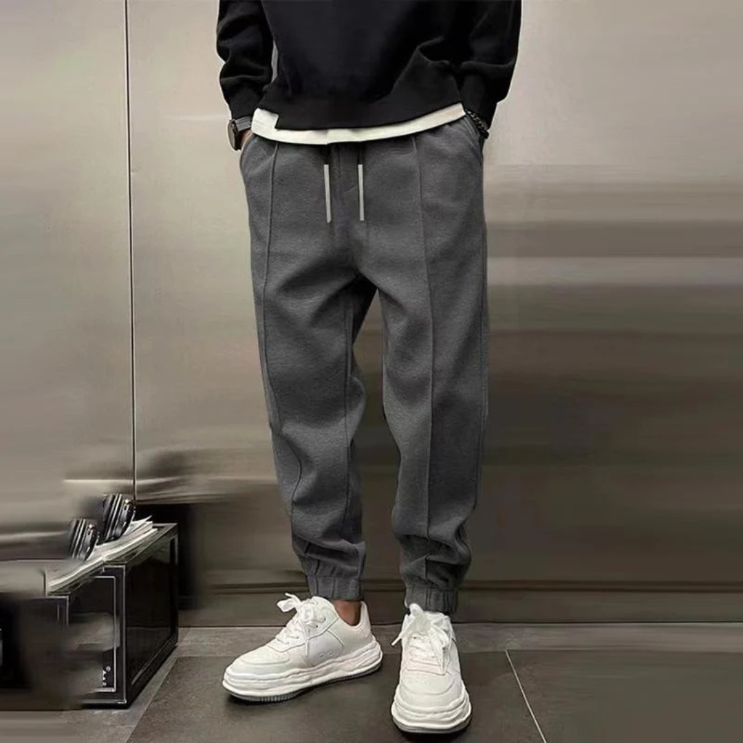 Men's Drawstring Jogger Sweatpants with Ribbed Cuffs
