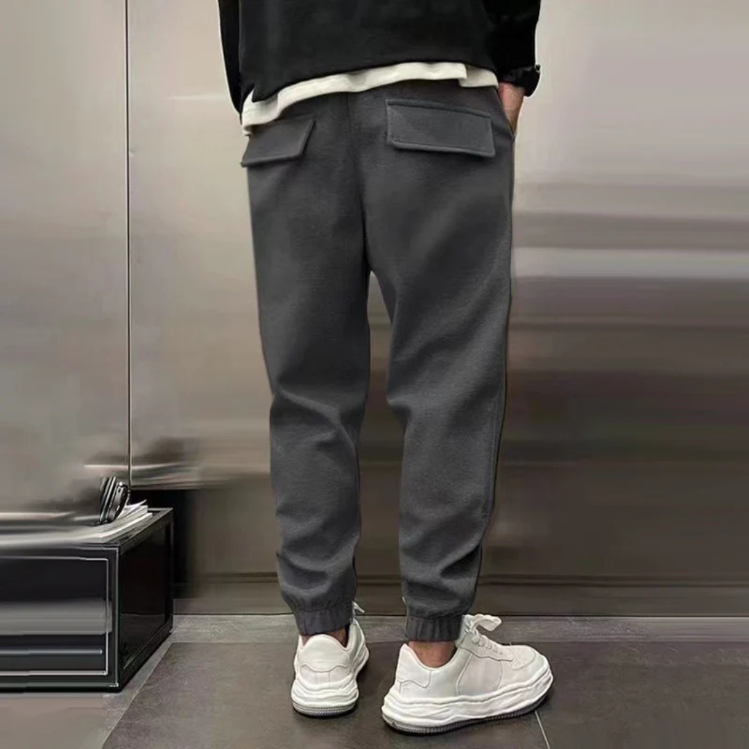 Men's Drawstring Jogger Sweatpants with Ribbed Cuffs