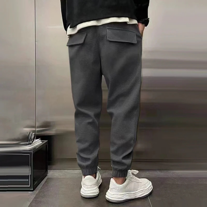 Men's Drawstring Jogger Sweatpants with Ribbed Cuffs