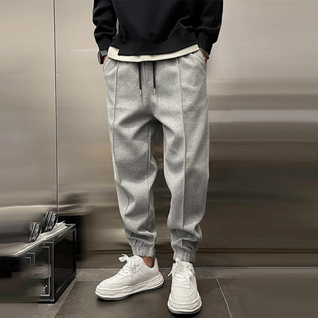 Men's Drawstring Jogger Sweatpants with Ribbed Cuffs