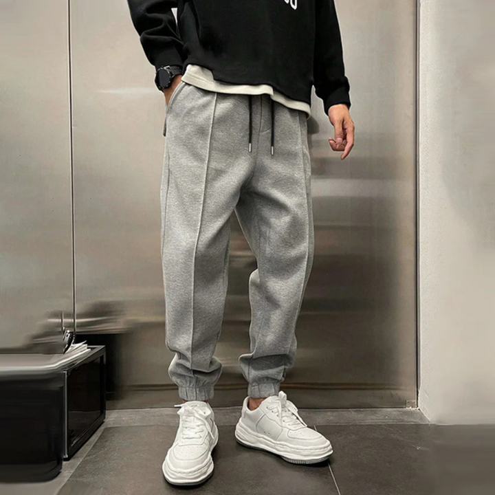 Men's Drawstring Jogger Sweatpants with Ribbed Cuffs