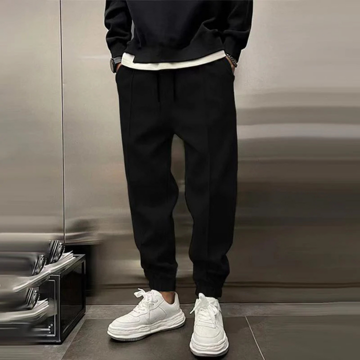 Men's Drawstring Jogger Sweatpants with Ribbed Cuffs