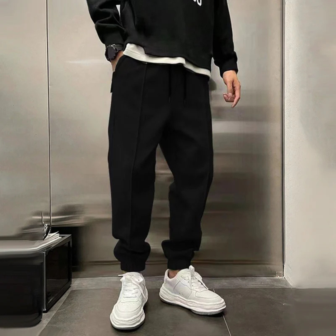 Men's Drawstring Jogger Sweatpants with Ribbed Cuffs