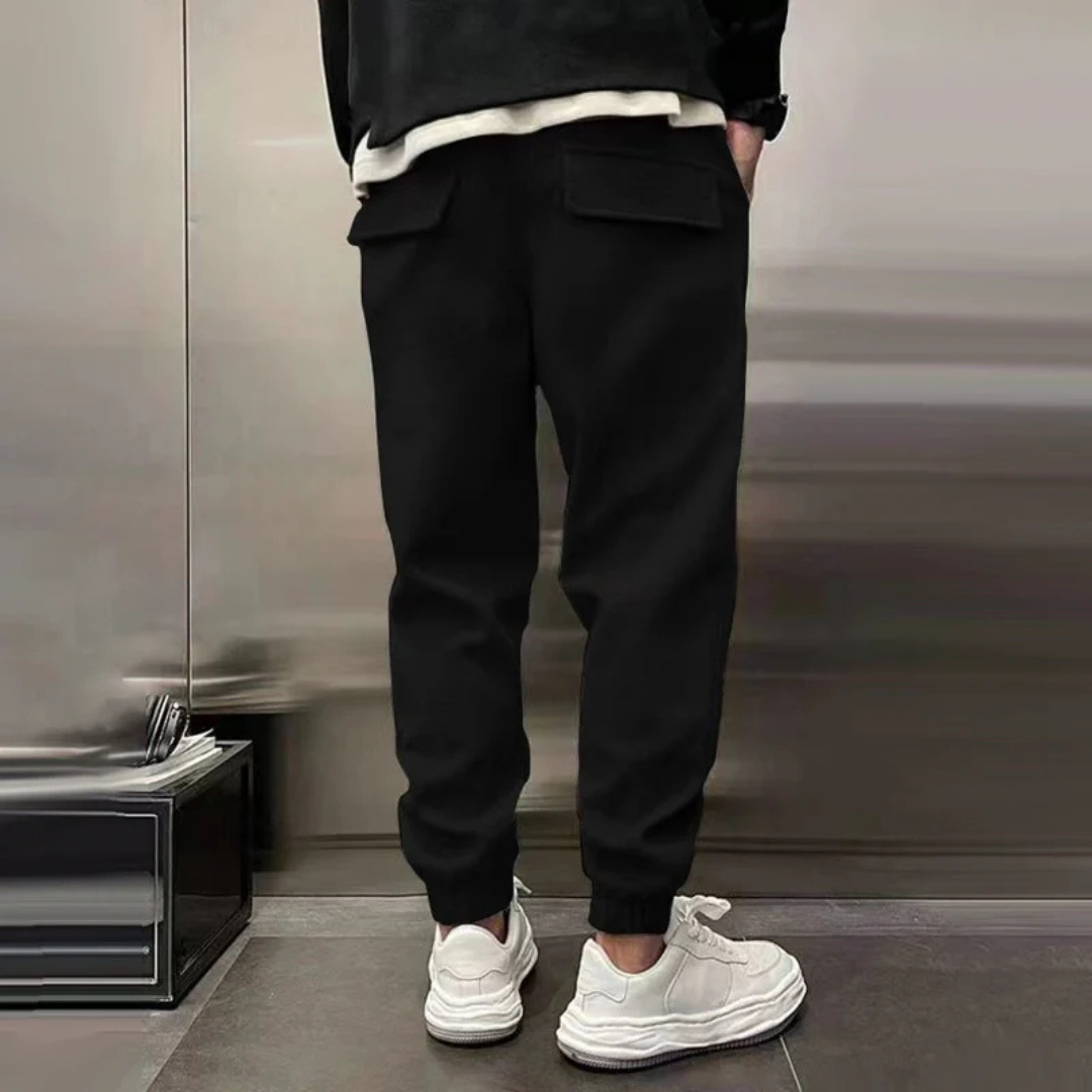 Men's Drawstring Jogger Sweatpants with Ribbed Cuffs