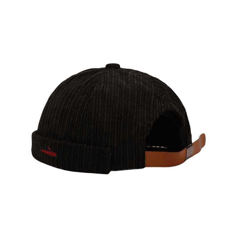Corduroy Docker Cap with Adjustable Strap