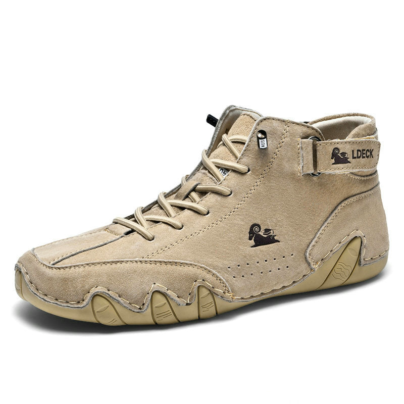 Orthopedic High-Top Barefoot Shoes with Lace-Up Closure