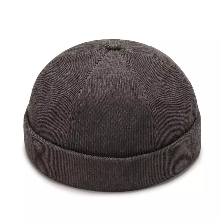 Corduroy Ribbed Brimless Docker Beanie