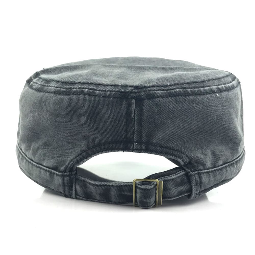 Men's Washed Cotton Cadet Cap with Stitch Panel Detail