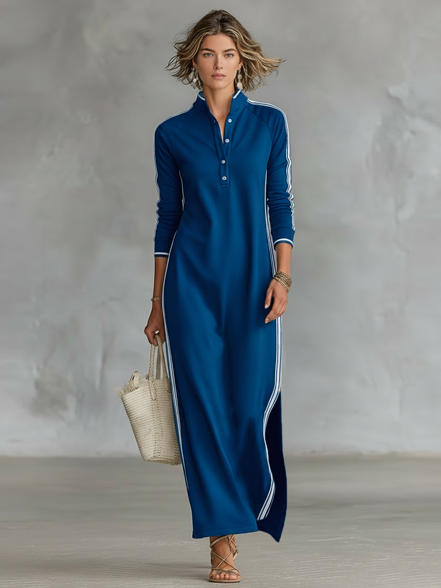 Women's Long Sleeve Maxi Shirt Dress