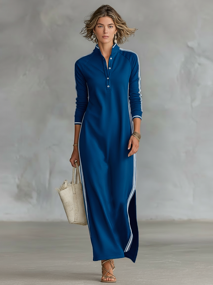 Women's Long Sleeve Maxi Shirt Dress