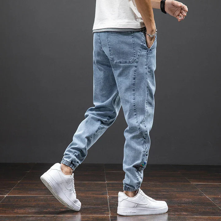 Relaxed Fit Denim Jogger Pants