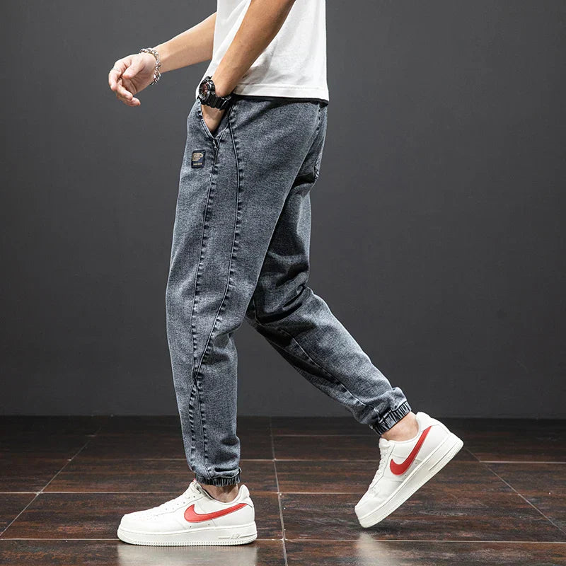 Relaxed Fit Denim Jogger Pants