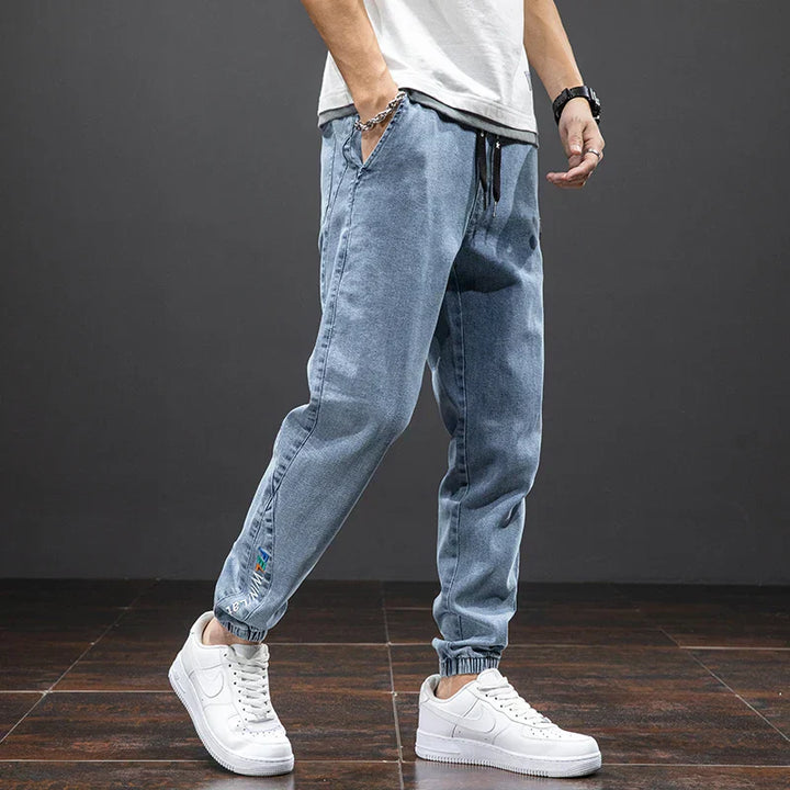 Relaxed Fit Denim Jogger Pants