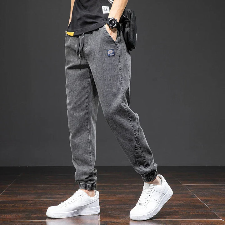 Relaxed Fit Denim Jogger Pants