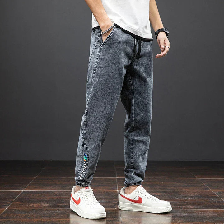 Relaxed Fit Denim Jogger Pants
