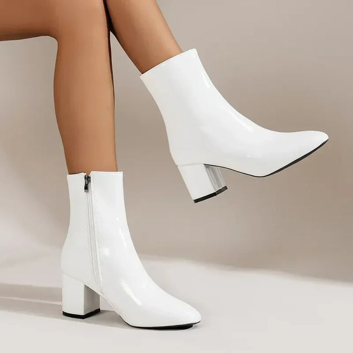 Classic Block Heel Ankle Boots Women