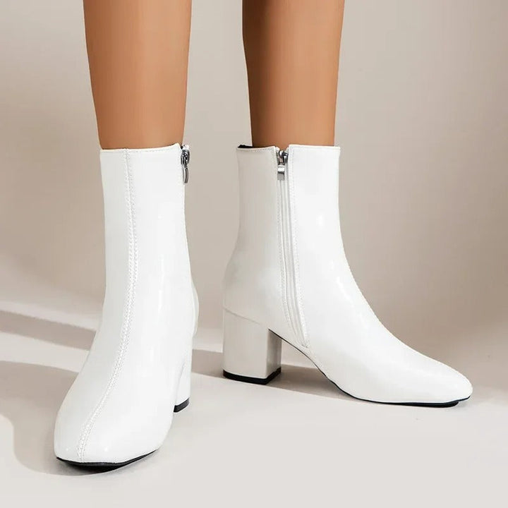 Classic Block Heel Ankle Boots Women
