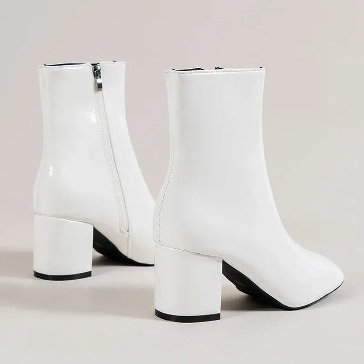 Classic Block Heel Ankle Boots Women