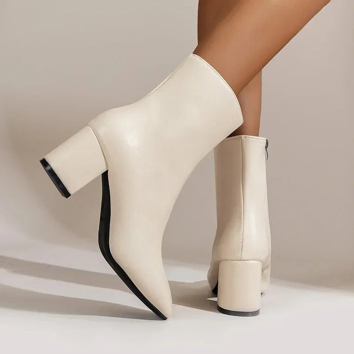 Classic Block Heel Ankle Boots Women