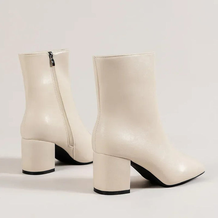 Classic Block Heel Ankle Boots Women