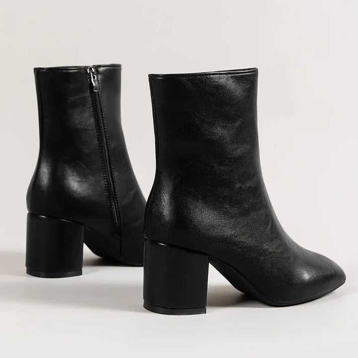 Classic Block Heel Ankle Boots Women