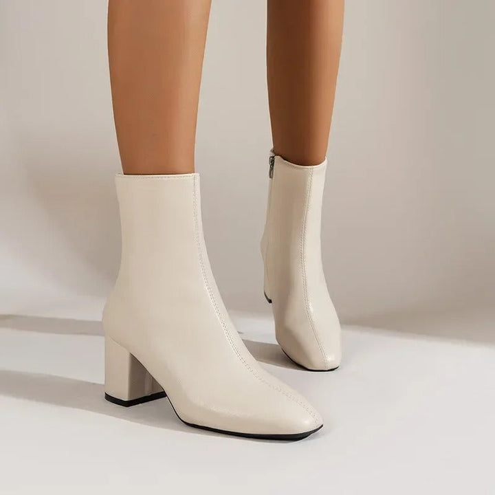 Classic Block Heel Ankle Boots Women