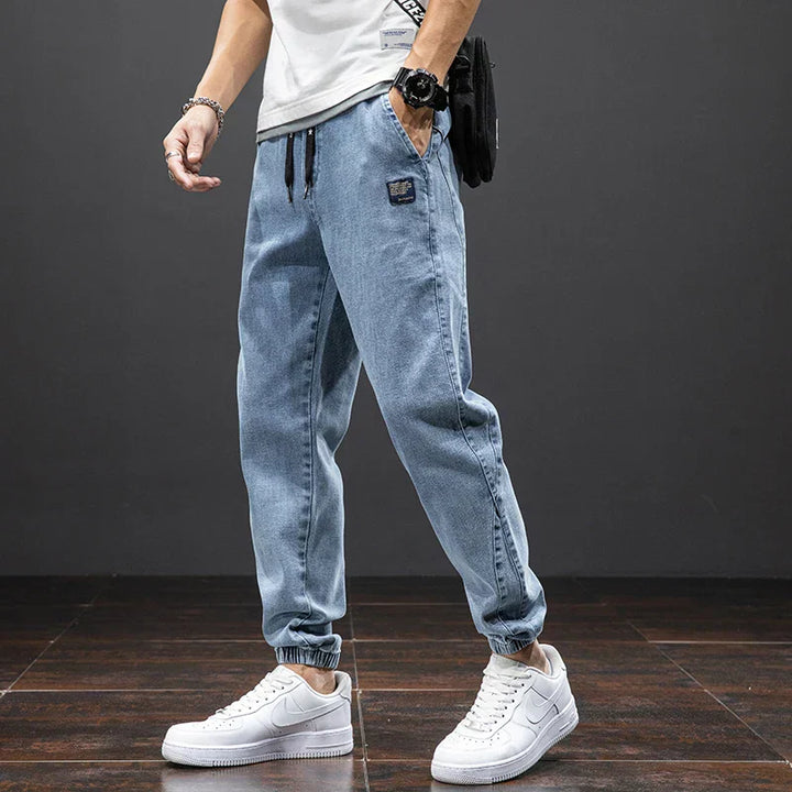 Relaxed Fit Denim Jogger Pants
