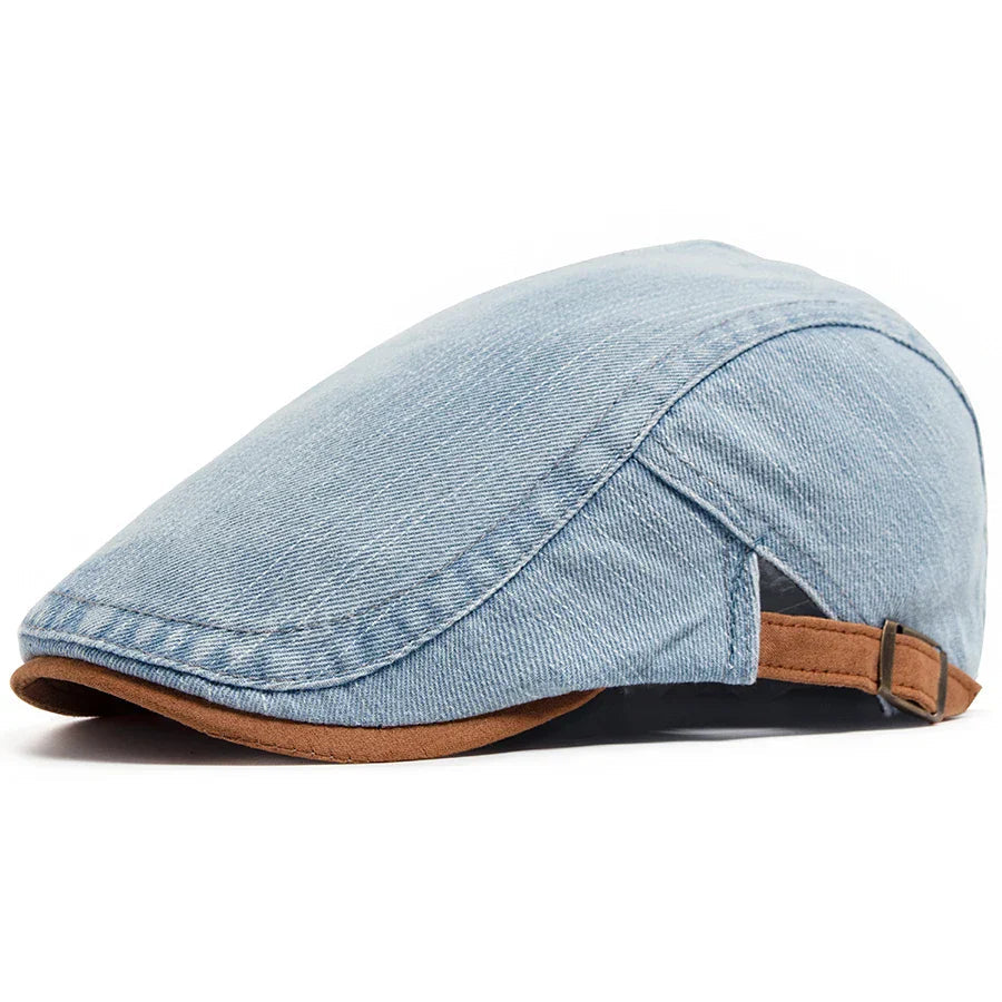 Men's Denim Flatcap with Adjustable Fit