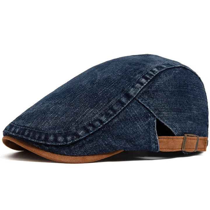 Men's Denim Flatcap with Adjustable Fit