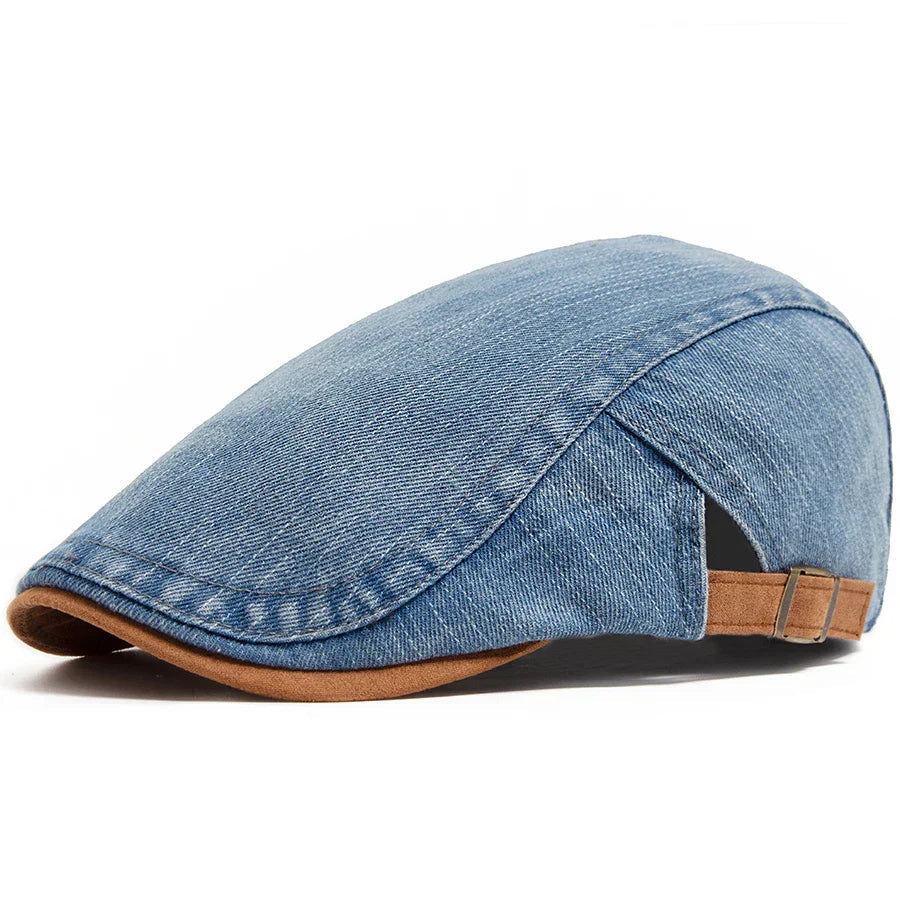 Men's Denim Flatcap with Adjustable Fit
