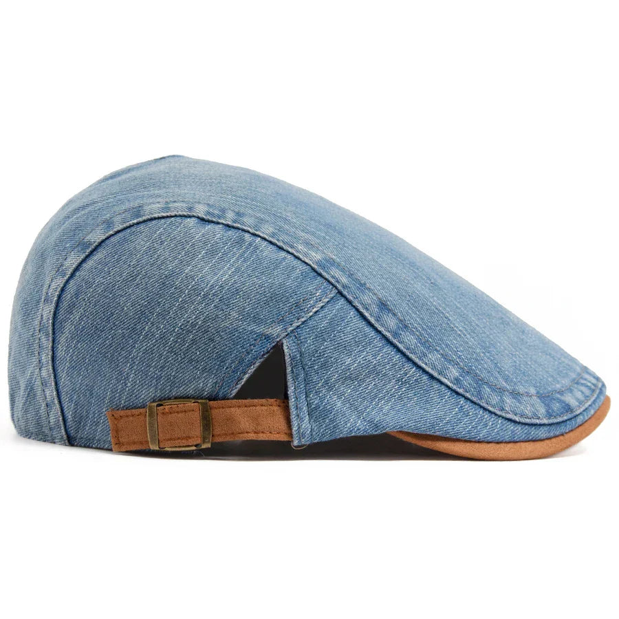 Men's Denim Flatcap with Adjustable Fit
