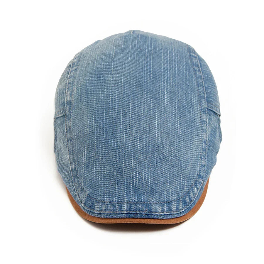 Men's Denim Flatcap with Adjustable Fit