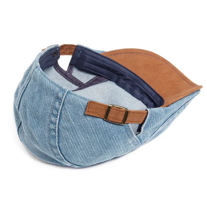 Men's Denim Flatcap with Adjustable Fit