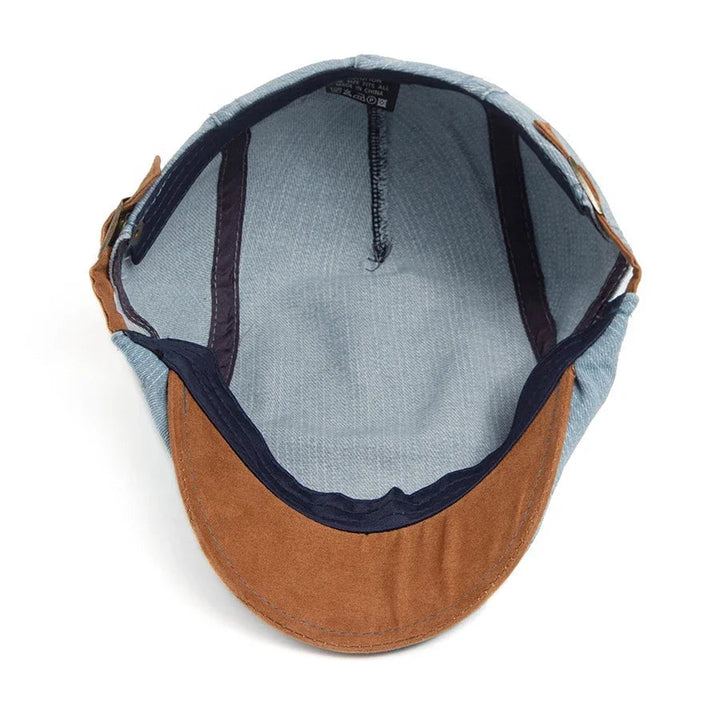 Men's Denim Flatcap with Adjustable Fit
