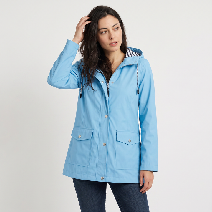 Women's Waterproof Hooded Rain Coat in a Regular Fit