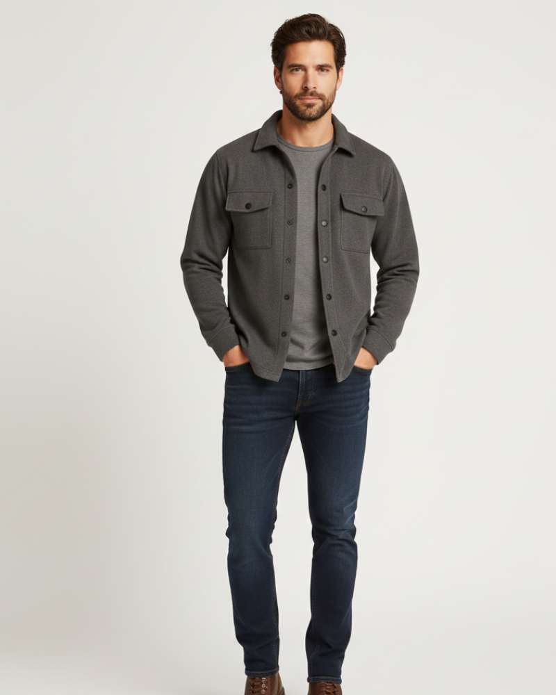 Men's Button Front Shacket