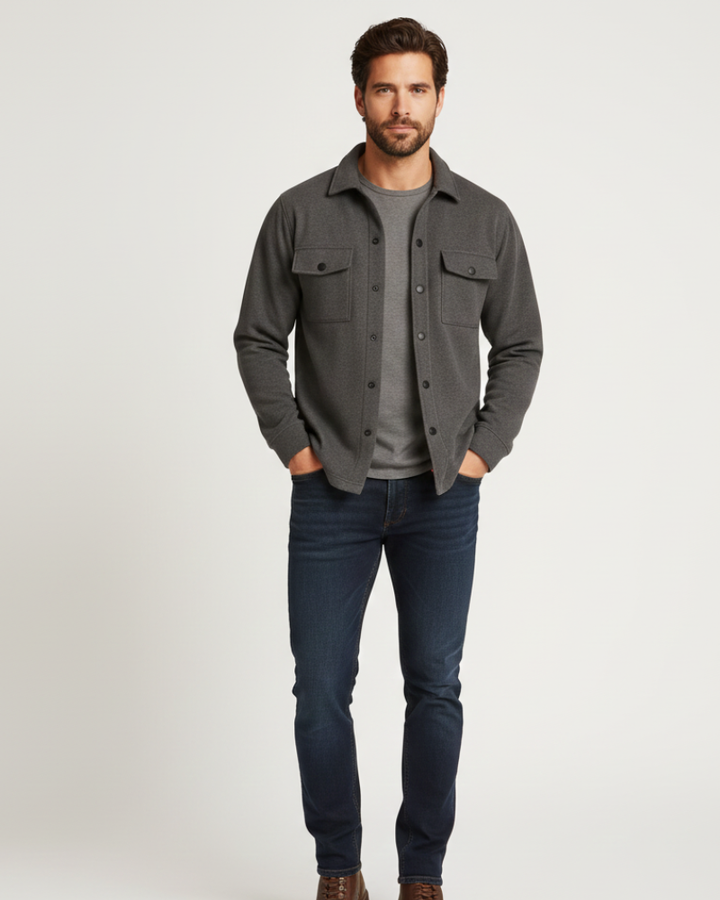 Men's Button Front Shacket